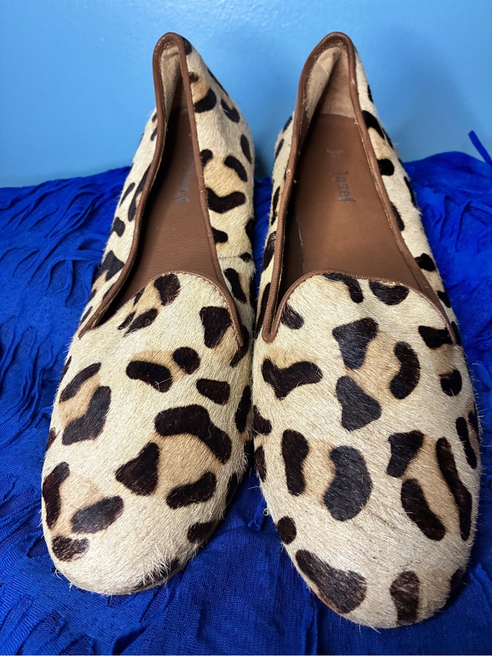 Jon Josef Gentry Leopard Print Calf Hair Smoking Loafer - Picture 4 of 7